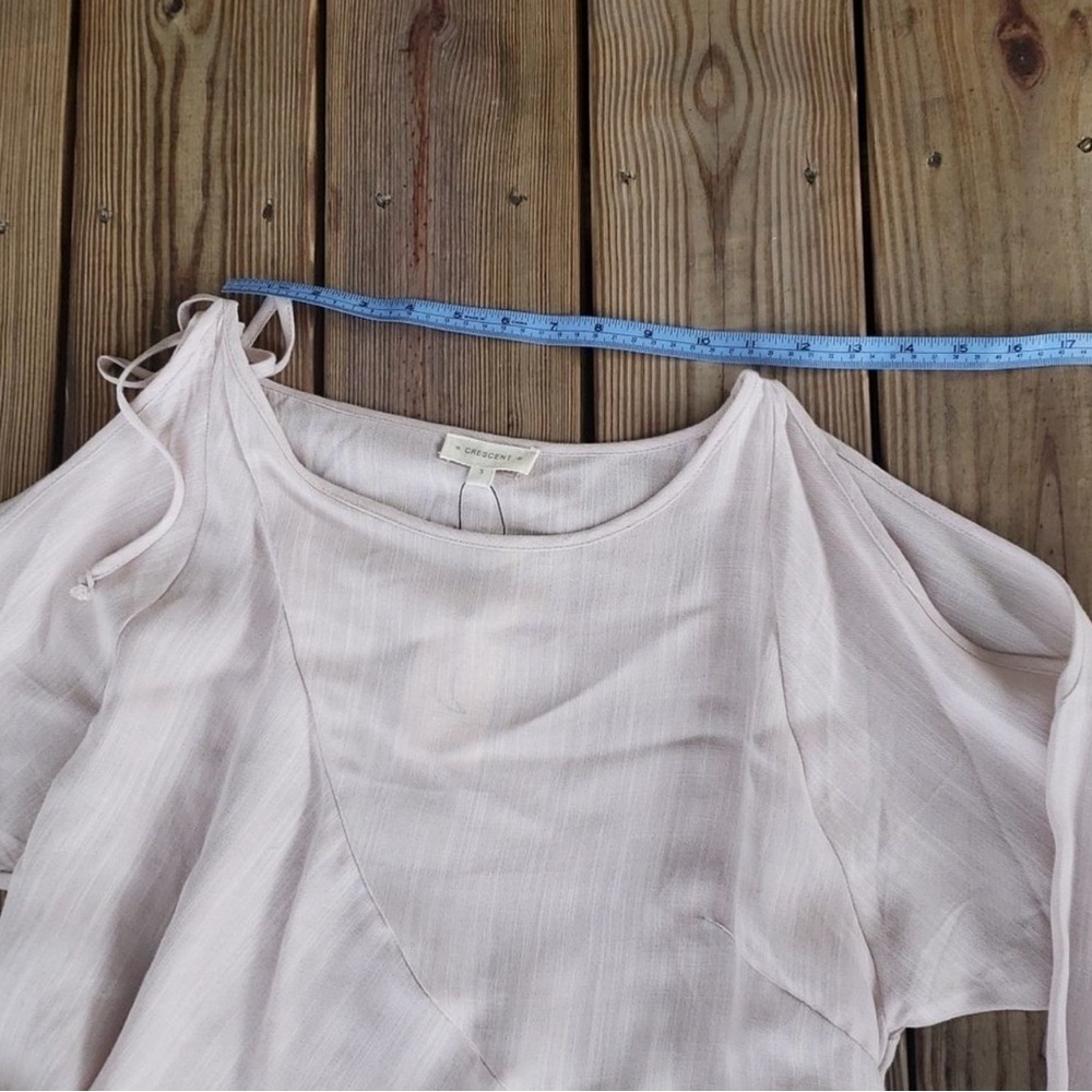 Crescent Light Beige Cold Shoulder Tunic - Picture 3 of 11